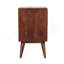 Table de chevet en bois massif, 2 tiroirs, brun foncé
