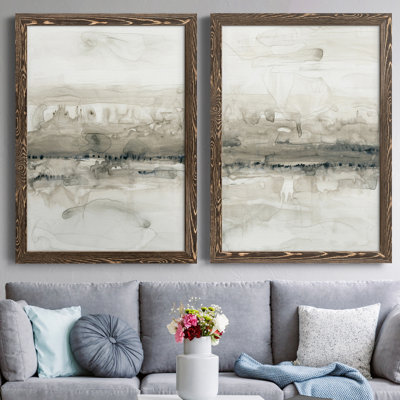 «Gray On The Horizon», reproduction d'art encadrée - prête à être accrochée