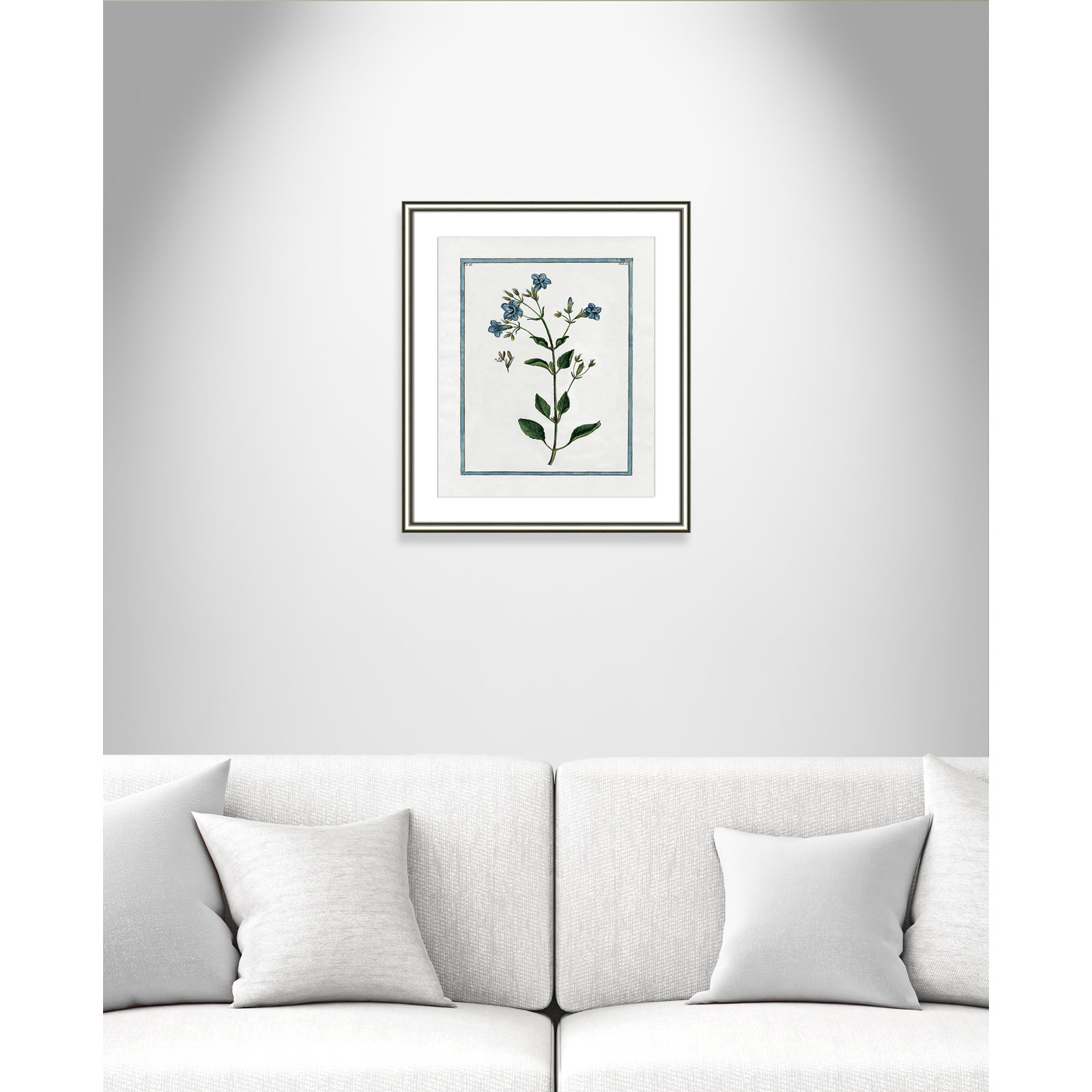 Shabby Elegance Botanical II - Framed Art, 17.25" W x 20.25" H, Silver Framed