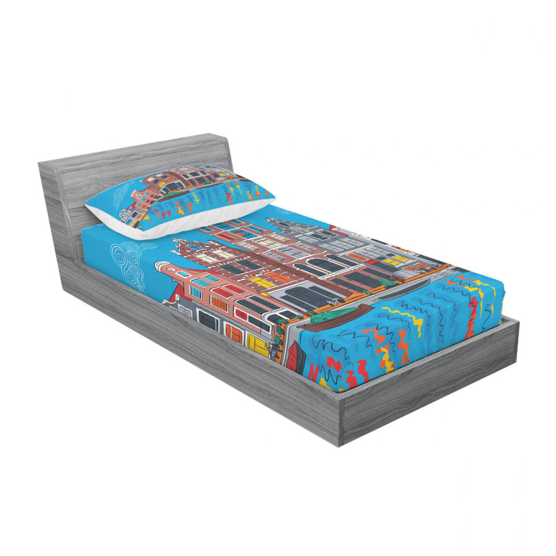 Microfiber Sheet Set, Twin Sheet Set with Fitted Sheet