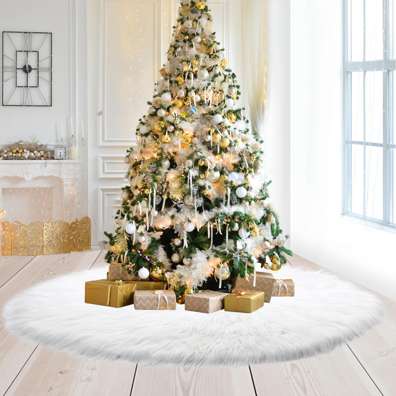 Jupe d'arbre de Noël luxueuse, 72"