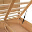 Lit plateforme couleur bois naturel avec compartiments de rangement et 2 tiroirs - Finition de tiroir de chambre stable pour