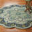 Cementon Floral Handmade 100% Wool Scalloped Area Rug-29133541