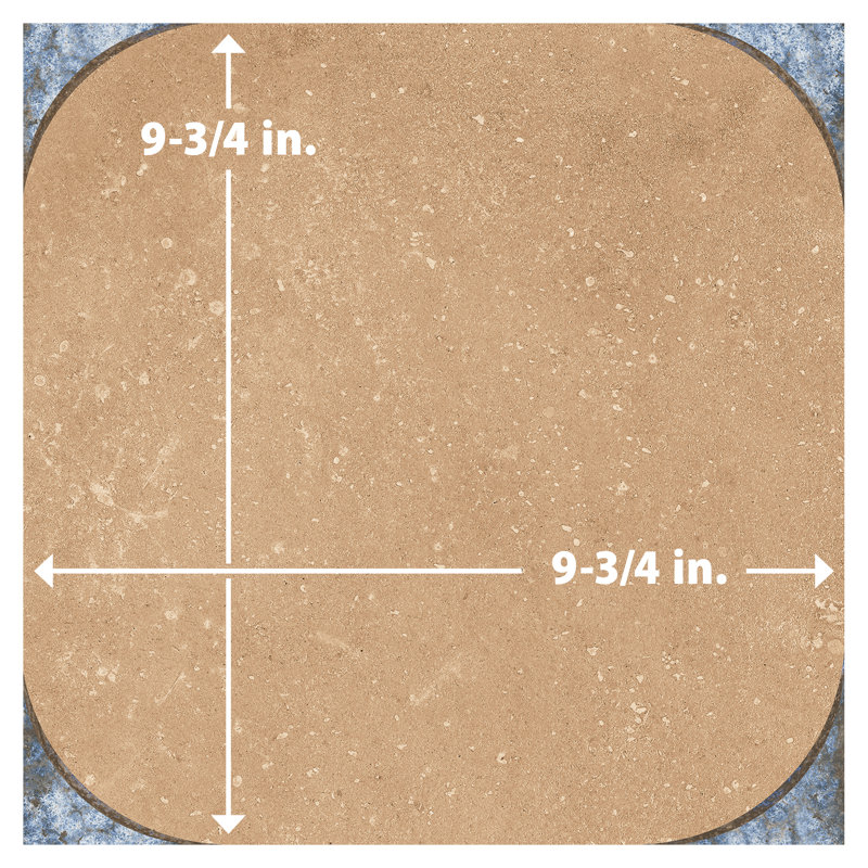 Atlas Star Quartet 9-3/4 In. X 9-3/4 In. Porcelain Floor And Wall Tile, Brown/Blue