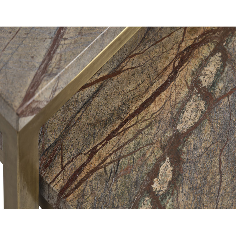 Frame Nesting Tables, Brass / Golden, Brown