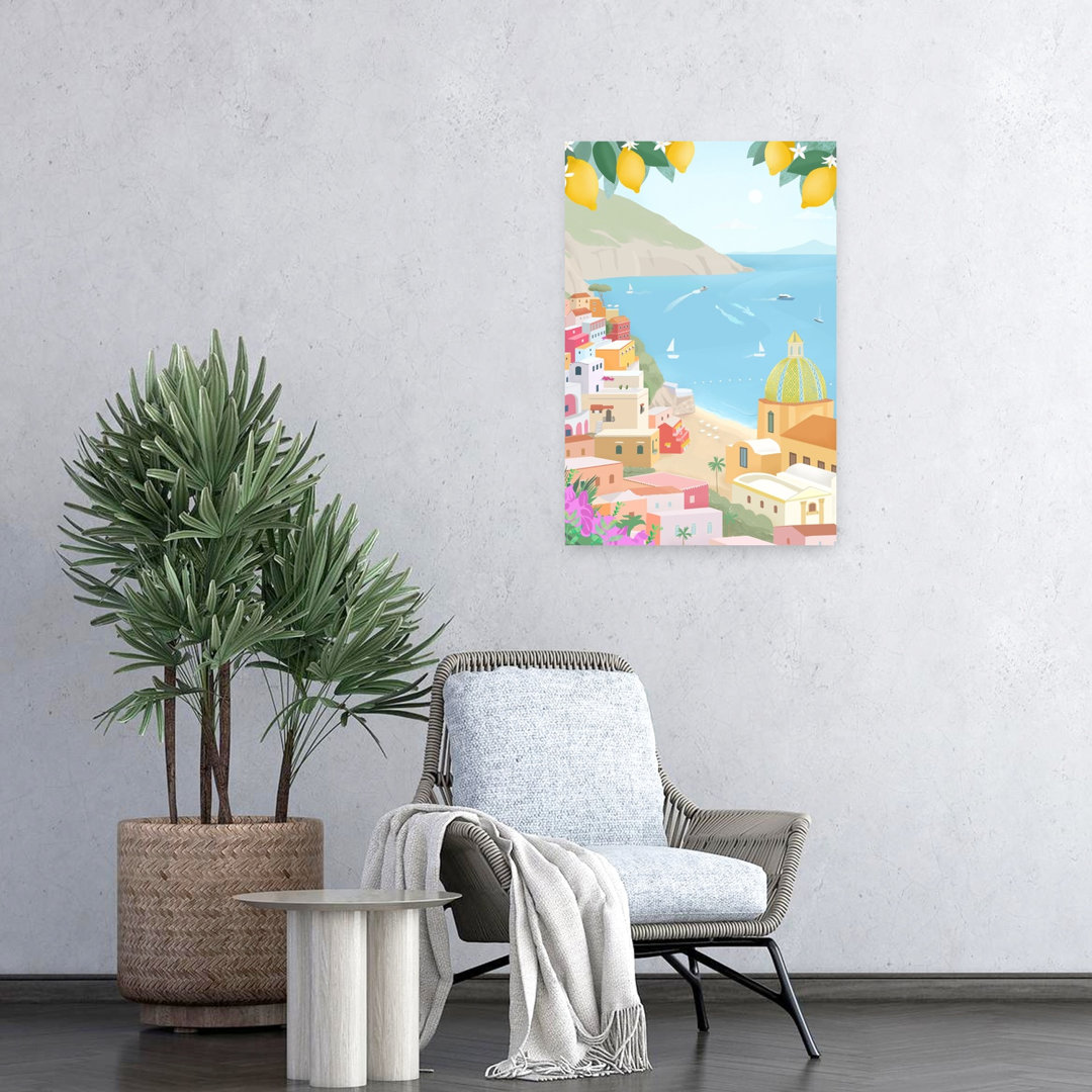 Positano, Italy Contemporary Beach Wall Art Print