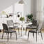 Ensemble de table et chaises de salle à manger à piédestal moderne 5 pièces-2035414959