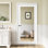 1 porte standard préfinie en bois massif avec miroir