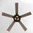 Jisaiah 52 Inch Vintage Ceiling Lights with Remote Control, 5 Dual-side Finishes Plywood Blades, Quiet DC 6 Speed Motor, Timing, Reversible Airflow for Bedroom, Patio, Living Room