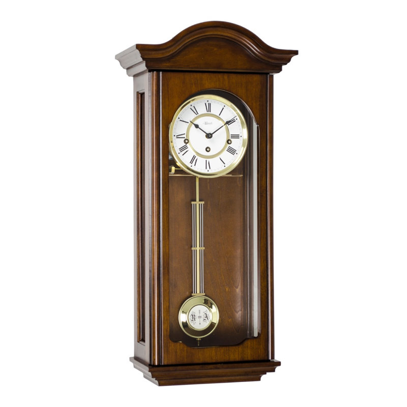 Horloge murale 12 po Hermle Brooke Westminster Chime, Antique Walnut