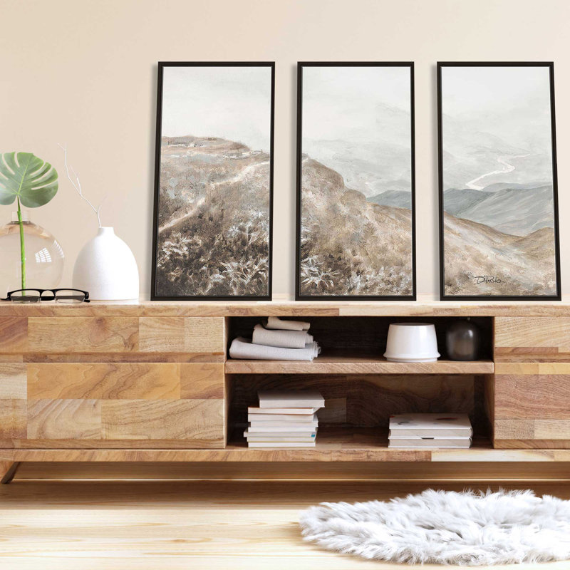 My Dream Place - 3 pièces, reproduction sur toile avec cadre flottant, H 33,5 po x l 52,5 po x P 2 po