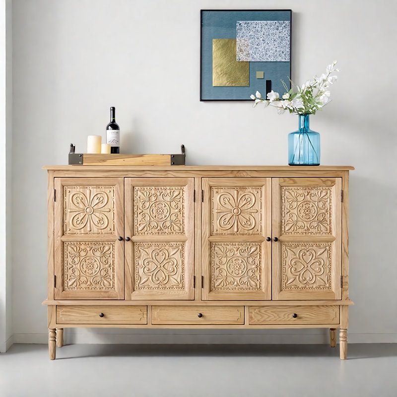 Country style Oak Solid Wood Sideboard