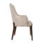 Fauteuil taupe en chenille et similicuir Belmont