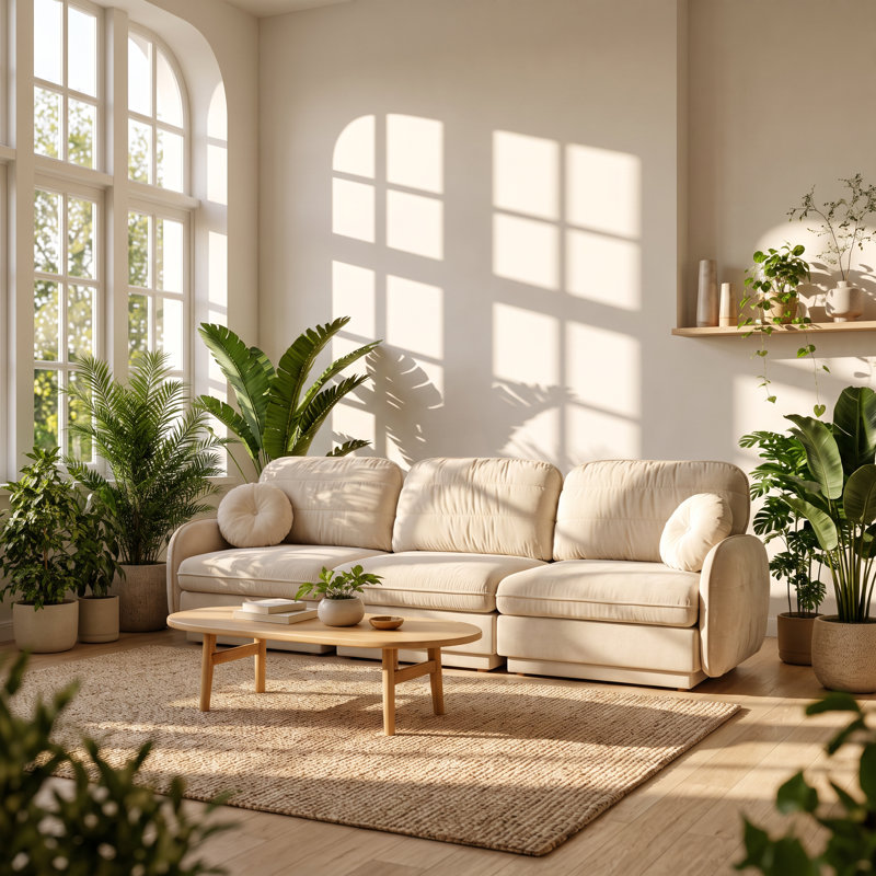 Cloud 105.1" W x 33.4" D x 37.4" H Chenille 3-Seater Modular Sofa