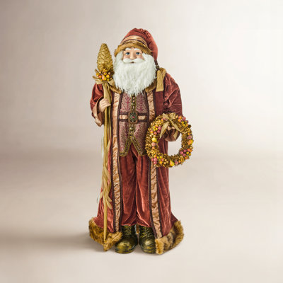 48" Shelli Santa With Pinecone Staff