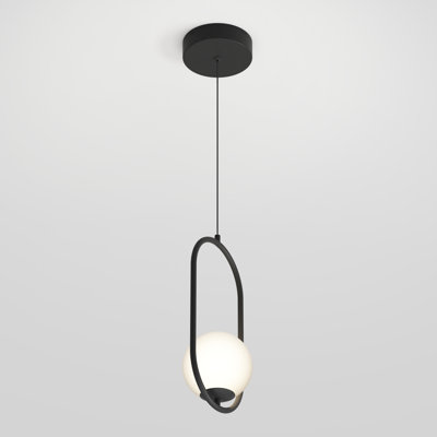 Branchburg 1 - Light Matte Black LED Sphere Pendant