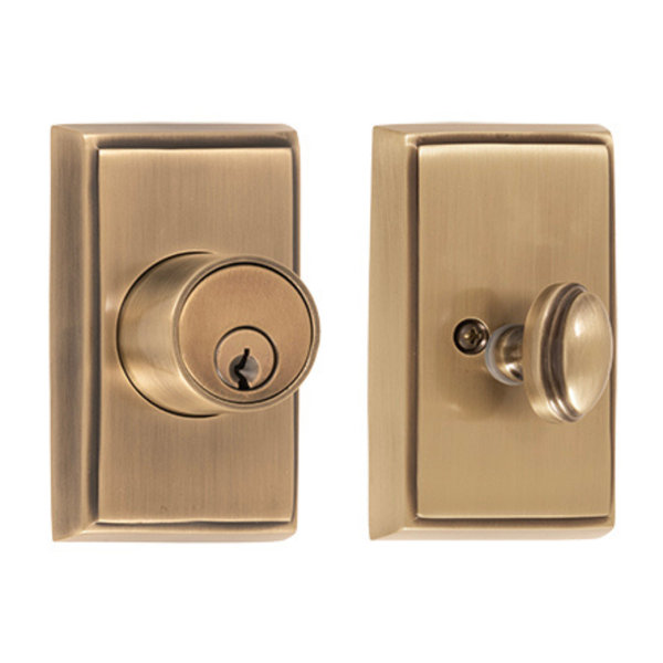 Brass Accents Quaker Single Cylinder Deadbolt 