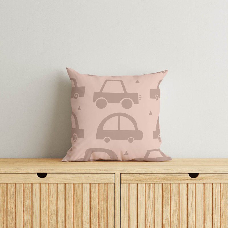 Coussin Driveway, H 26 po x l 26 po, Rose