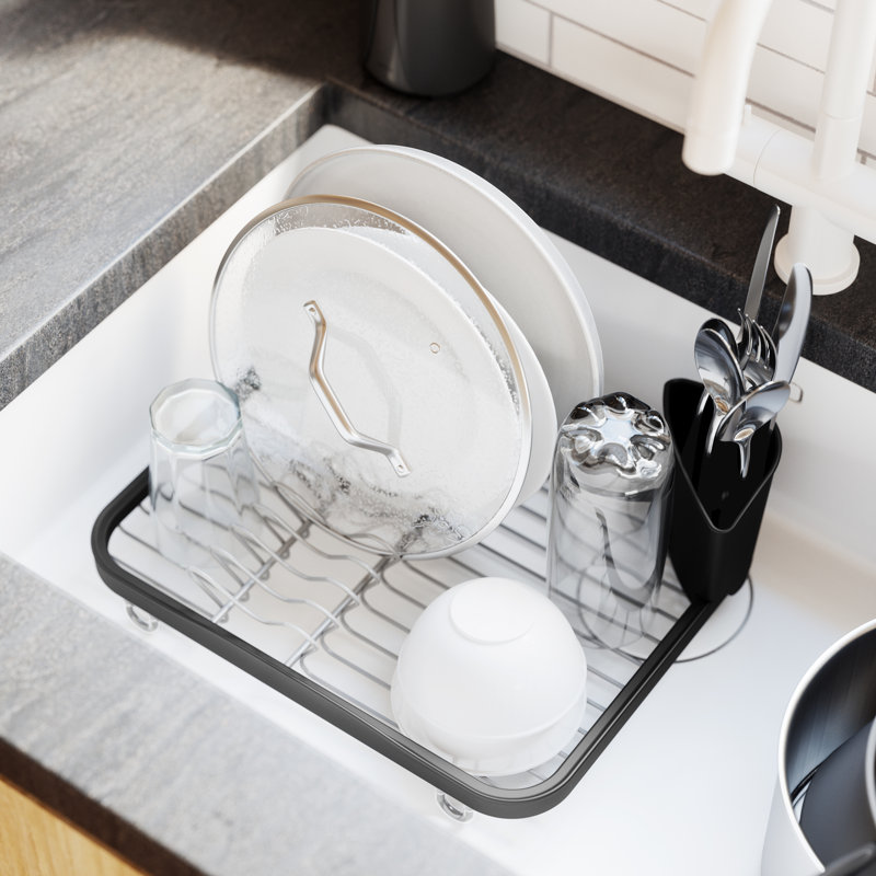 Sinkin Dish Rack, Black/Silver