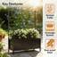 Lit de jardin surélevé avec treillis, boîte à fleurs extérieure en acier galvanisé pour grimper les vignes, légumes, patio-129945549
