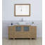 Ensemble de meuble-lavabo sur pied 60 po avec comptoir en marbre et miroir assortis Ravenna-109234209-109234211
