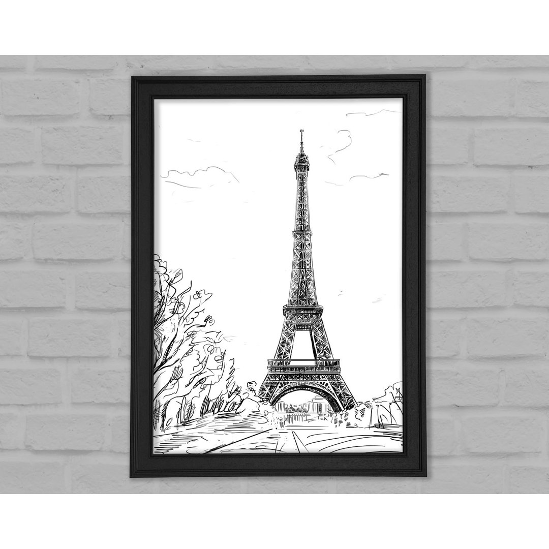 Gerahmtes Leinwandbild Eiffel Tower Love 6