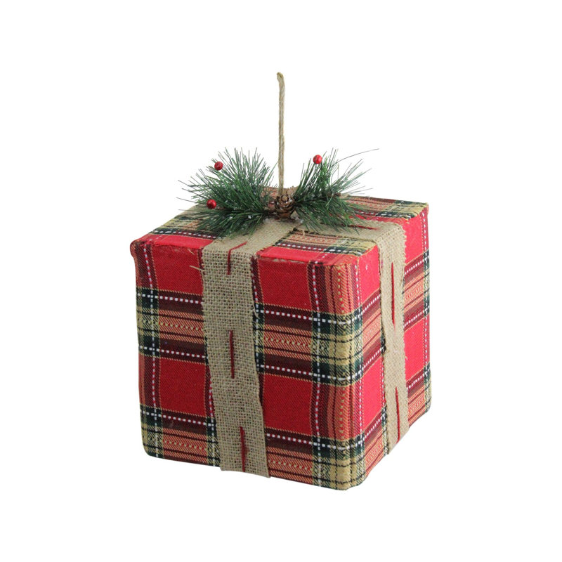 Ornement de Noël 8,5 "rouge et brun