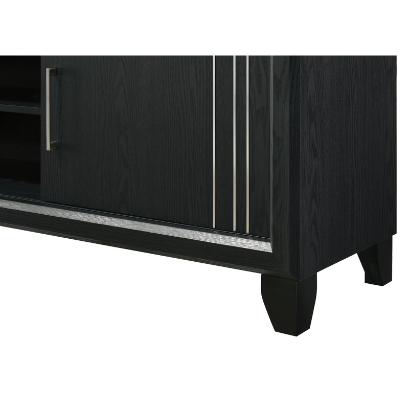 Meuble télé 1 pièce Contemporary, Gris anthracite