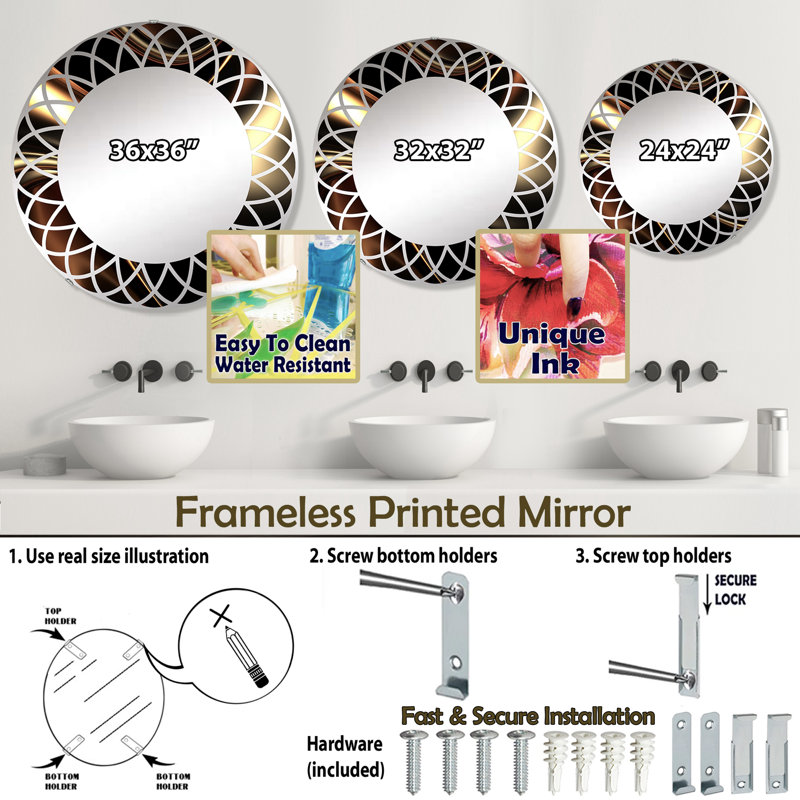 Miroir Zylyn, 24 po x 24 po