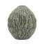 Vase décoratif en céramique marbré D8,5 x 9,8 po - Ambre et gris anthracite