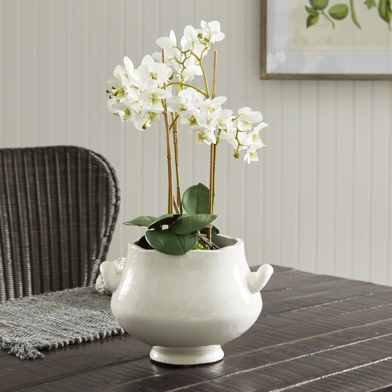 Wellon Handmade Ceramic Planter, 7" H x 10.75" W x 9.25" D