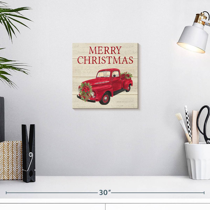 Lelend Home For The Holiday - Camion rouge, H 10 po x l 10 po