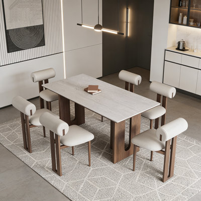 Modern Rectangular Sintered Stone Dining Table
