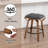 Federica Modern Upholstered Faux Leather 360° Swivel Stools with Curved Wood Legs-168019624
