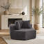 Méridienne simple 54 po modulaire hexagonale avec revêtement en chenille-133064713-133064715