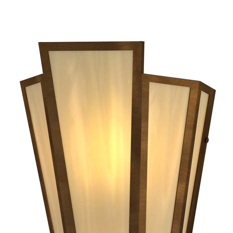 Brum 2 - Light Flush Mounted Sconce, Oil Rubbed Bronze, Amber, Glass
