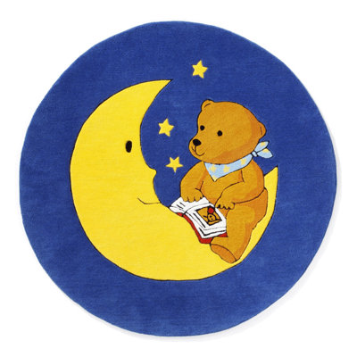 Round The Moonbear 130cm X 130cm Area Rug
