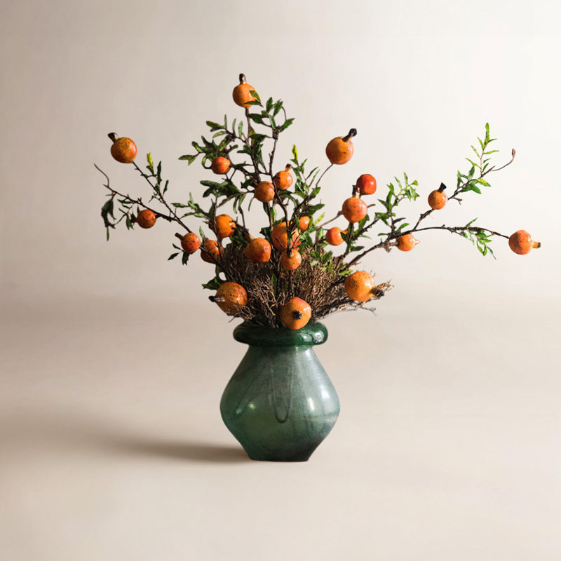 Tige de fruit de grenade artificielle Edgerton, 5 tiges