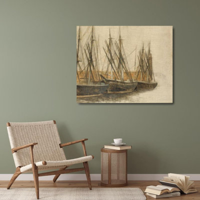 "Du canal des Chrétiens, Copenhague" par Vilhelm Hammershøi - Art sur toile tendue avec châssis