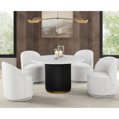 Kirtin 5-Piece Round Dining Table Set