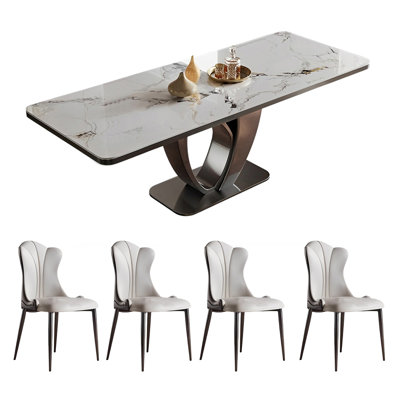 Ensemble de table et de chaises rectangulaires Home Rock