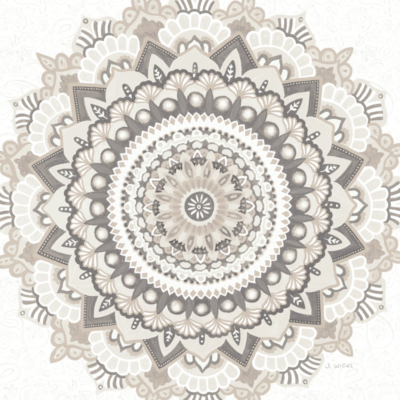 «Mandala Dream Neutral Crop» par James Wiens, impression sur toile non encadrée, H 12 po x l 12 po