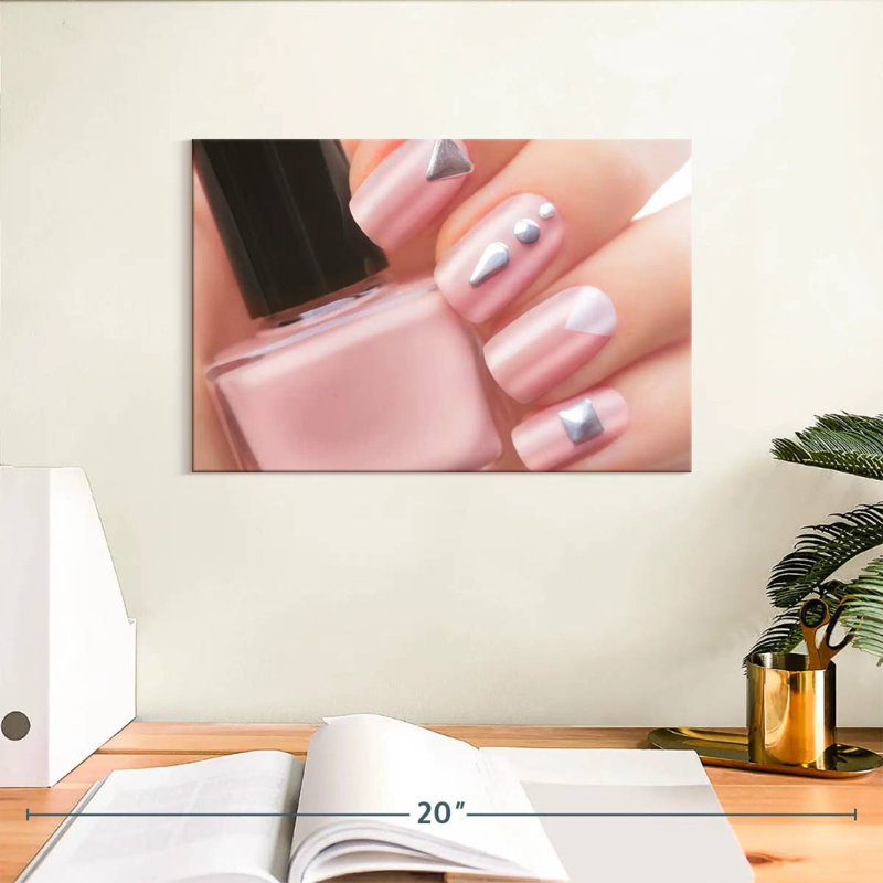 Shuttleworth Pretty Pink Nails, 8" H x 12" W