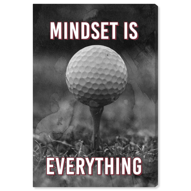 «Mindset is Everything Golf», reproduction d'art sur toile par Notoriart, Toile tendue, H 15 po x l 10 po