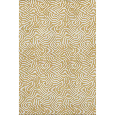 Premium Machine Washable Birchview AMF1030 Swirls Rug