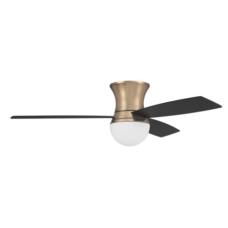 52'' Ceiling Fan with LED Lights, Satin Brass
