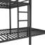 Metal Queen Over Queen Size Bunk Bed Frame With Built-In Wardrobe, Desk And Storage Chairs