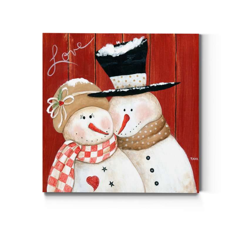 Frosty Love - impression sur toile tendue, H 32 po x l 32 po x P 1 po