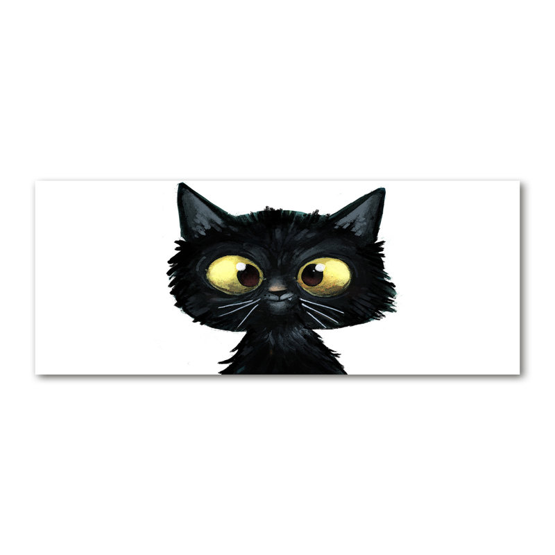 Cat Illustration - Print, Glass, 70cm H x 100cm W x 4cm D