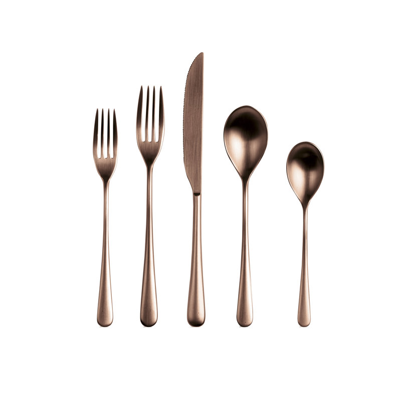 Neve Flatware Set - 20 Pieces, Ice Bronze